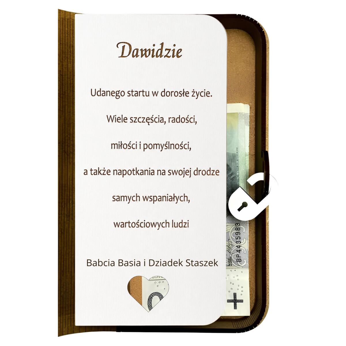 Pudełko na pieniądze- Prezent na 18 urodziny | Życzenia na osiemnastkę- Twoje Ostatnie 800+ 82428 - zdjęcie 2