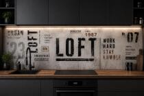 Szary Panel Kuchenny Loft | Płyta ochronna nad blat- Beton, styl urban, industrialny 76014 - miniaturka 2
