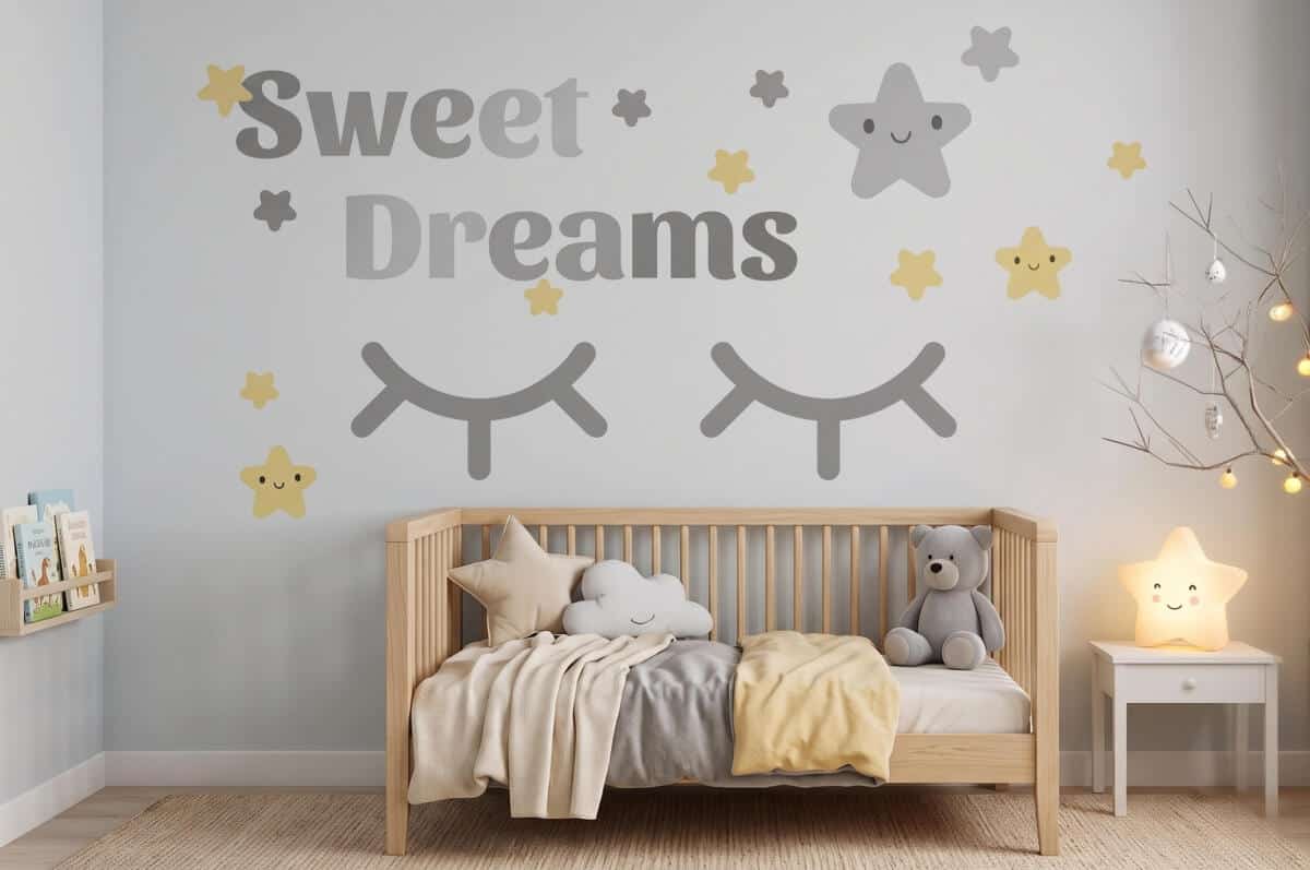 Naklejka ścienna dla dzieci - gwiazdki, oczy Sweet Dreams 7011 - zdjęcie 3
