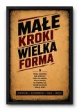 Plakat motywacyjny Vintage | Dekoracja Home Gym Fitness- Plakat sportowy Małe Kroki wielka forma 76001 - miniaturka 1