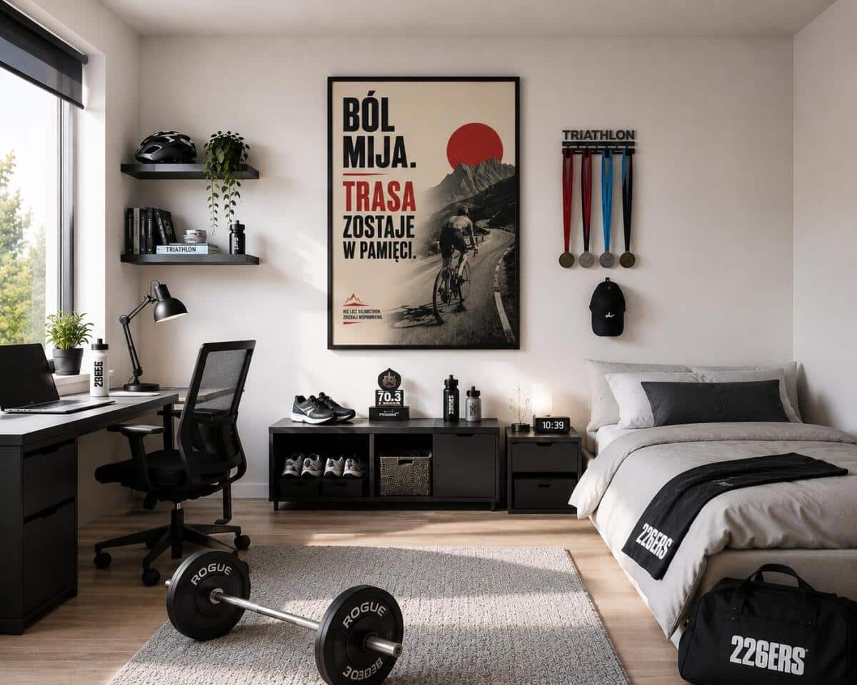 Obraz sportowy z motywacyjnym cytatem | Motywacyjny Plakat z kolarzem 76007 - zdjęcie 8
