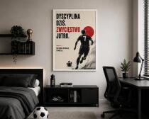 Motywacyjny Plakat z piłkarzem i cytatem | Sportowa dekoracja ścienna- Piłka Nożna, futbol 76008 - miniaturka 3