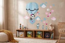 Naklejka ścienna dla dzieci - balony, biedronka 1415 - miniaturka 3