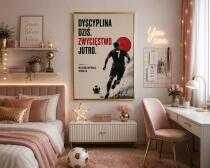 Motywacyjny Plakat z piłkarzem i cytatem | Sportowa dekoracja ścienna- Piłka Nożna, futbol 76008 - miniaturka 4