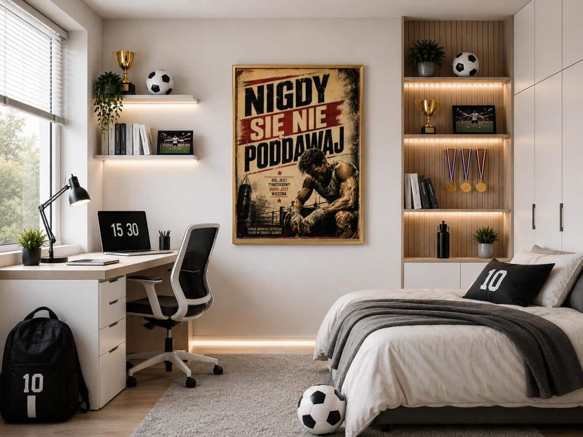 Plakat motywacyjny- Nigdy Się Nie Poddawaj | Dekoracja w stylu retro 76004 - zdjęcie 2