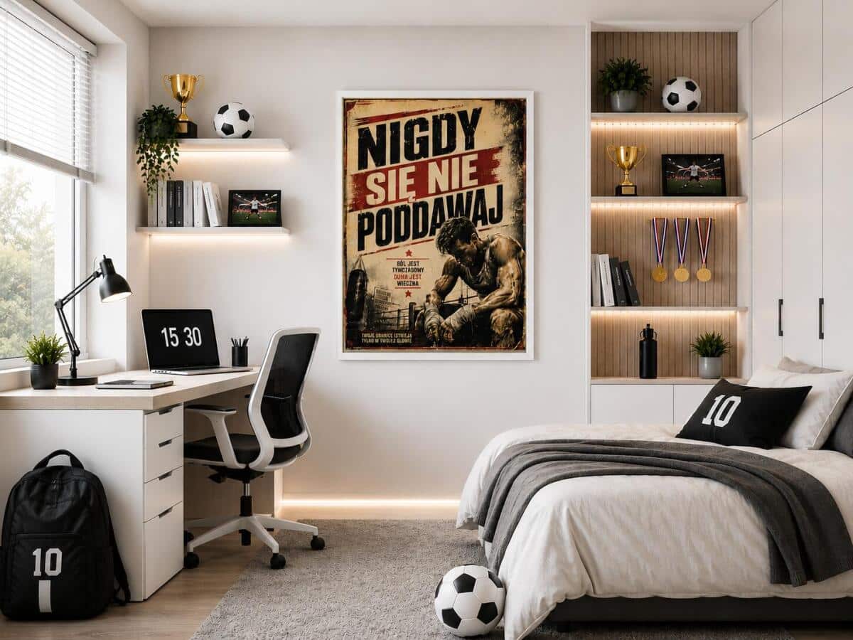 Plakat motywacyjny- Nigdy Się Nie Poddawaj | Dekoracja w stylu retro 76004 - zdjęcie 3