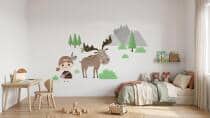 Naklejka ścienna dla dzieci -  misiu, indianie, góry 7045 - miniaturka 4