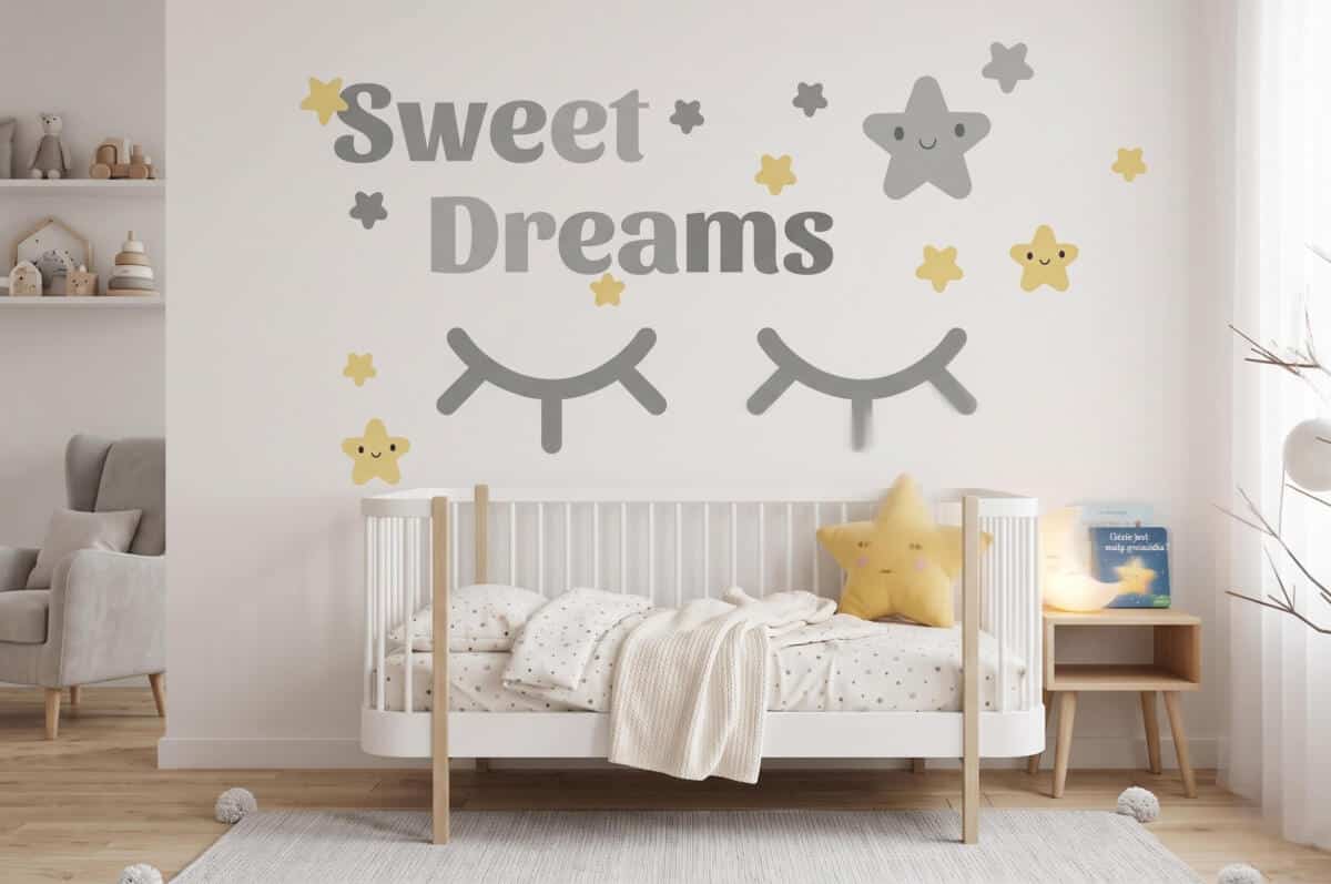 Naklejka ścienna dla dzieci - gwiazdki, oczy Sweet Dreams 7011 - zdjęcie 4