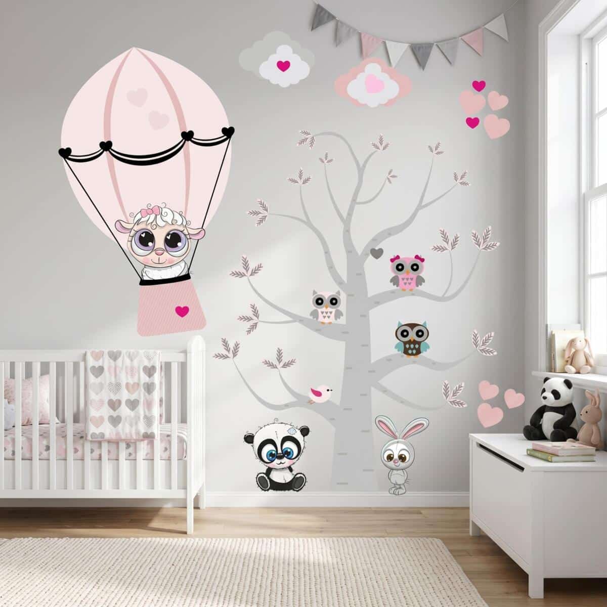 Naklejka ścienna dla dzieci- drzewka, balony 1445 - zdjęcie 5