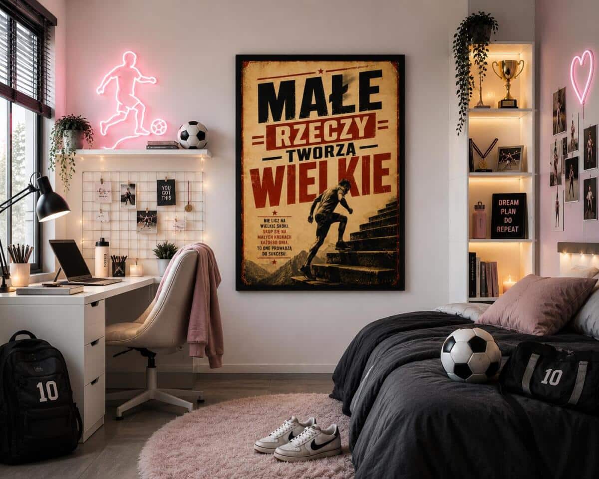 Obraz motywacyjny do siłowni | Plakat sportowy- Małe rzeczy tworzą wielkie 76003 - zdjęcie 2