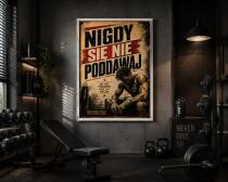 Plakat motywacyjny- Nigdy Się Nie Poddawaj | Dekoracja w stylu retro 76004 - miniaturka 6