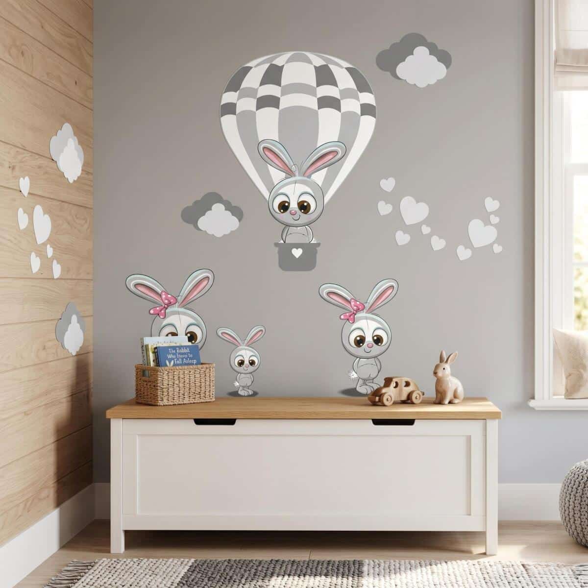 Naklejka ścienna dla dzieci - balony, zwierzątka 1419 - zdjęcie 3