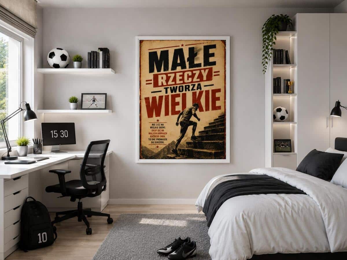 Obraz motywacyjny do siłowni | Plakat sportowy- Małe rzeczy tworzą wielkie 76003 - zdjęcie 5