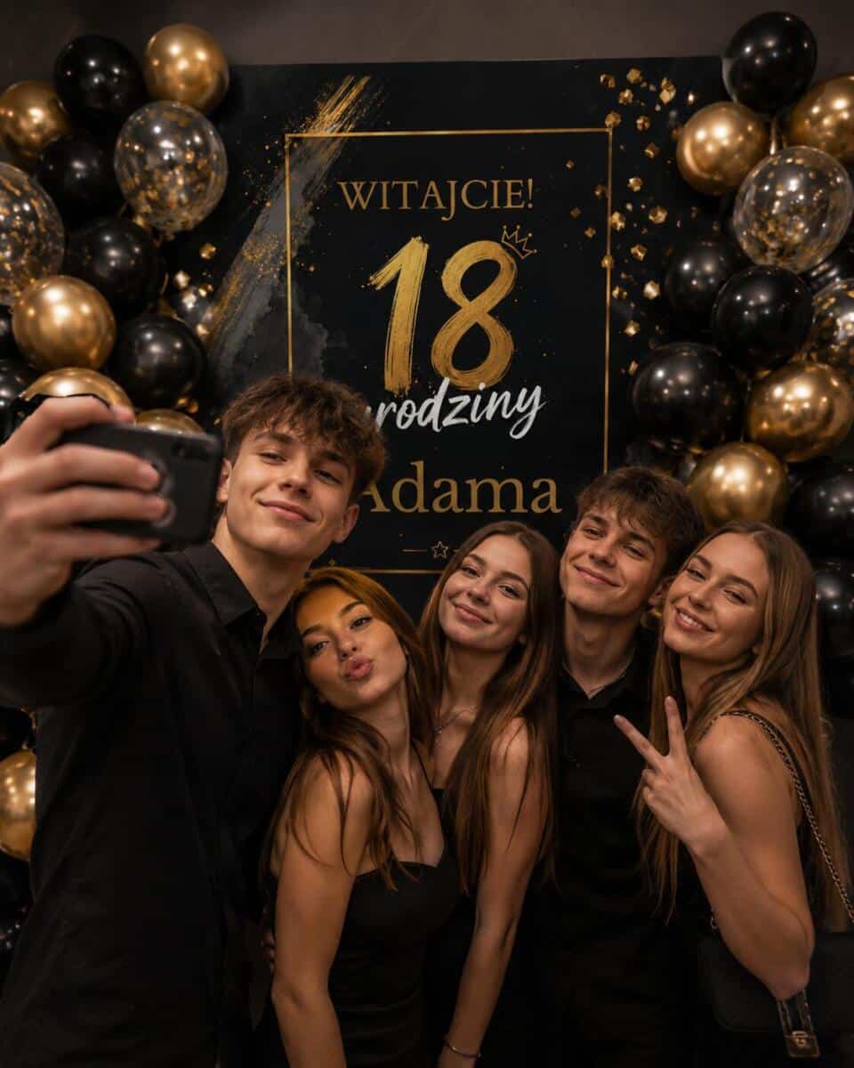 Plakat, Tablica Powitalna na 18 urodziny | Dekoracja na osiemnastkę 31003 - zdjęcie 5