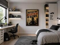 Plakat motywacyjny w stylu Retro | Obraz sportowy- Bokser | Zwycięstwo zaczyna się w głowie 76002 - miniaturka 5
