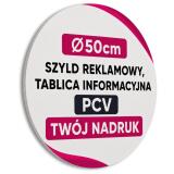Tablica reklamowa z logo | PCV 50cm | Okrągły Szyld firmowy z nadrukiem - miniaturka 2