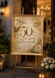 Tablica Powitalna na 50 Rocznicę Ślubu – Złote Gody | Plakat na 50 lat małżeństwa 31068 - miniaturka 3