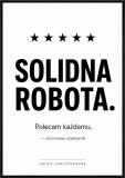 Plakat Typograficzny- Solidna Robota | Humorystyczna Dekoracja Ścienna do toalety 76075 - miniaturka 1