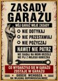 Zabawny Plakat do warsztatu | Obraz w stylu Vintage dla mężczyzny- Zasady garażu 76093 - miniaturka 3
