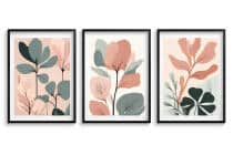 Zestaw 3 Plakatów Botanicznych Japandi | Pastelowe Liście Modern Organic do Salonu 42255 - miniaturka 5