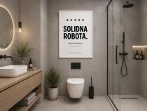 Plakat Typograficzny- Solidna Robota | Humorystyczna Dekoracja Ścienna do toalety 76075 - miniaturka 2