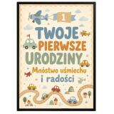 Plakat dziecięcy z pojazdami  | Prezent na roczek dla chłopca | 31007 - miniaturka 5