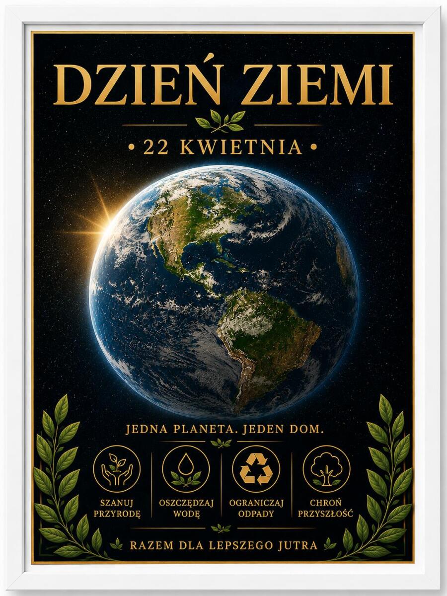 Nowoczesny Plakat Ekologiczny- Dzień Ziemi | Dekoracja do szkoły, biura 70136 - zdjęcie 3