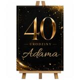 Elegancka Tablica Powitalna na 40 urodziny | Dekoracja na czterdziestkę Glamour 31077 - miniaturka 1