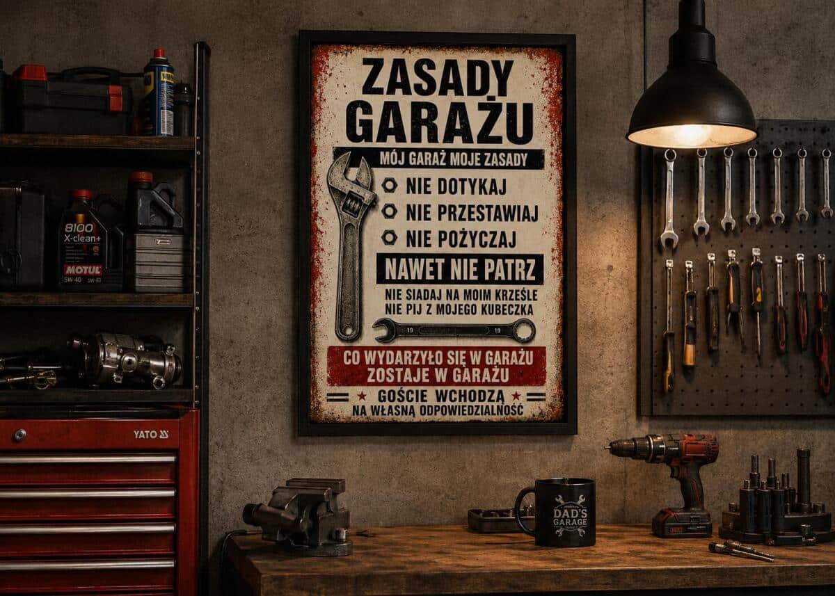 Zabawny Plakat do warsztatu | Obraz w stylu Vintage dla mężczyzny- Zasady garażu 76093 - zdjęcie 2