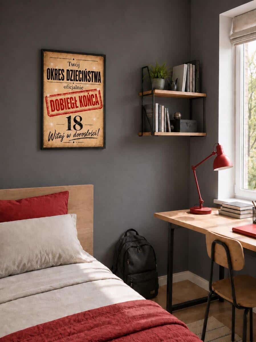 Retro plakat na 18 urodziny  | Zabawny prezent na 18-stkę 31011 - zdjęcie 3
