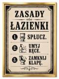 Plakat do WC w stylu Retro- Zasady Łazienki 76079 - miniaturka 1