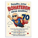 Plakat na 70-tkę dla dziadka - Super dziadek | Prezent na 70 urodziny z życzeniami 31018 - miniaturka 5