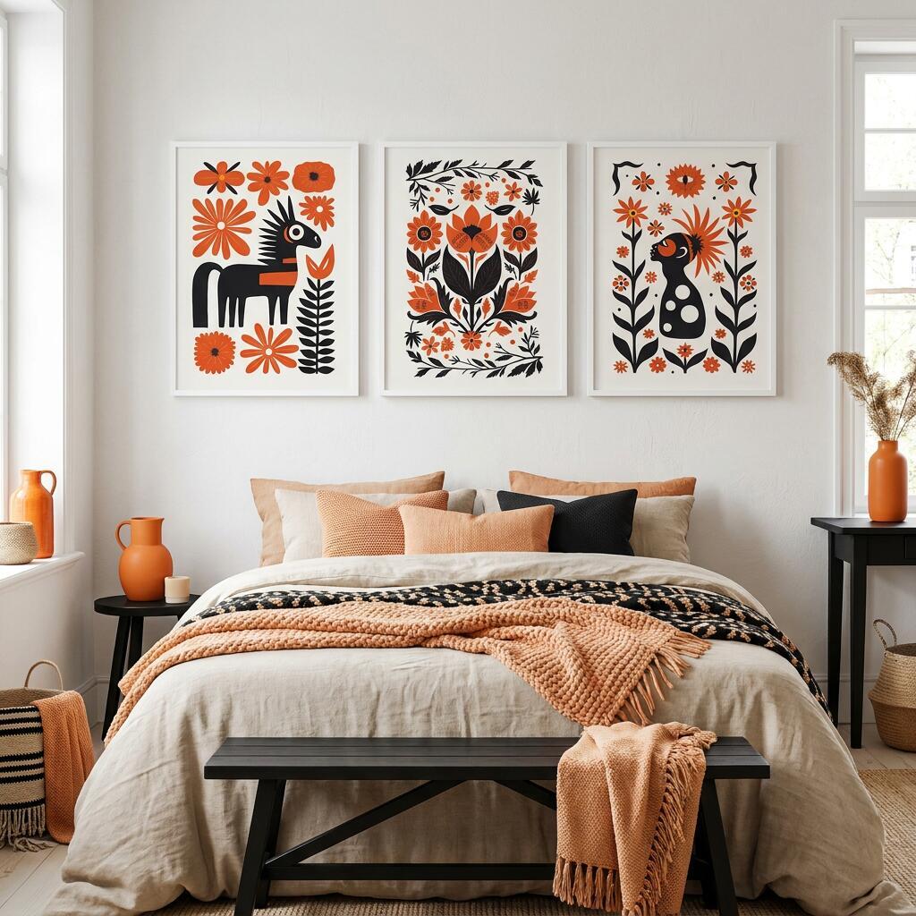 Zestaw 3 Plakatów- Folk Art, Ludowe Wzory | Obrazy na ścianę Folklor 42264 - zdjęcie 3