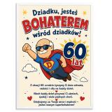 Plakat na 60-tkę dla dziadka - Super dziadek | Prezent na 60 urodziny z życzeniami 31020 - miniaturka 6