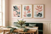 Zestaw 3 Plakatów Botanicznych Japandi | Pastelowe Liście Modern Organic do Salonu 42255 - miniaturka 11