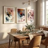 Eleganckie Plakaty do Sypialni | Akwarelowe Kwiaty w Odcieniach Różu 42247 - miniaturka 3