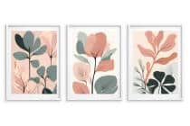 Zestaw 3 Plakatów Botanicznych Japandi | Pastelowe Liście Modern Organic do Salonu 42255 - miniaturka 6
