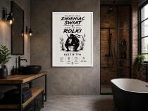Śmieszny Plakat do Toalety- Ninja | Oryginalna Dekoracja do WC 76071 - miniaturka 2