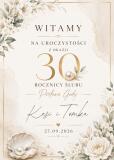 Personalizowana Tablica Powitalna- 30 Rocznica Ślubu, Perłowe Gody, 30 lat małżeństwa 31064 - miniaturka 5