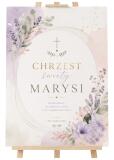 Tablica powitalna na chrzest święty | Pastelowy plakat na chrzciny boho 31047 - miniaturka 1