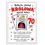 Plakat z życzeniami dla babci - 70 lat | Pamiątka urodzinowa 31015 - miniaturka 6