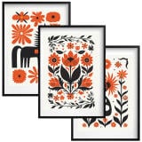 Zestaw 3 Plakatów- Folk Art, Ludowe Wzory | Obrazy na ścianę Folklor 42264 - miniaturka 1