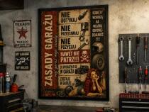 Śmieszny Plakat dla mężczyzny– Zasady Garażu, Regulamin warsztatu 76092 - miniaturka 2