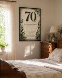 Plakat na 70-tkę dla mężczyzny - Eleganckie życzenia | Prezent na 70 urodziny 31019 - miniaturka 5