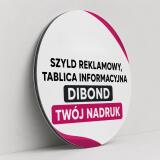 Okrągły Szyld firmowy na zamówienie | DIBOND | Zewnętrzna Tablica Reklamowa z Logo - miniaturka 2