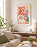 Prezent urodzinowy 30 lat | Plakat na 30 urodziny dla dziewczyny 31026 - miniaturka 5