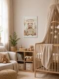 Plakat na roczek z misiem | Prezent dla dziecka na 1 urodziny  31008 - miniaturka 2