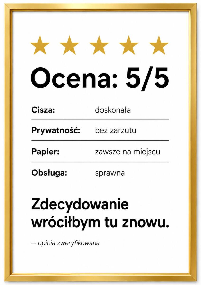 Humorystyczna Dekoracja do Łazienki- Plakat z opinią o wc | Zabawny Obraz do toalety 76074 - zdjęcie 3