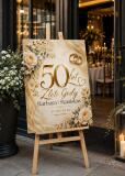 Tablica Powitalna na 50 Rocznicę Ślubu – Złote Gody | Plakat na 50 lat małżeństwa 31068 - miniaturka 4
