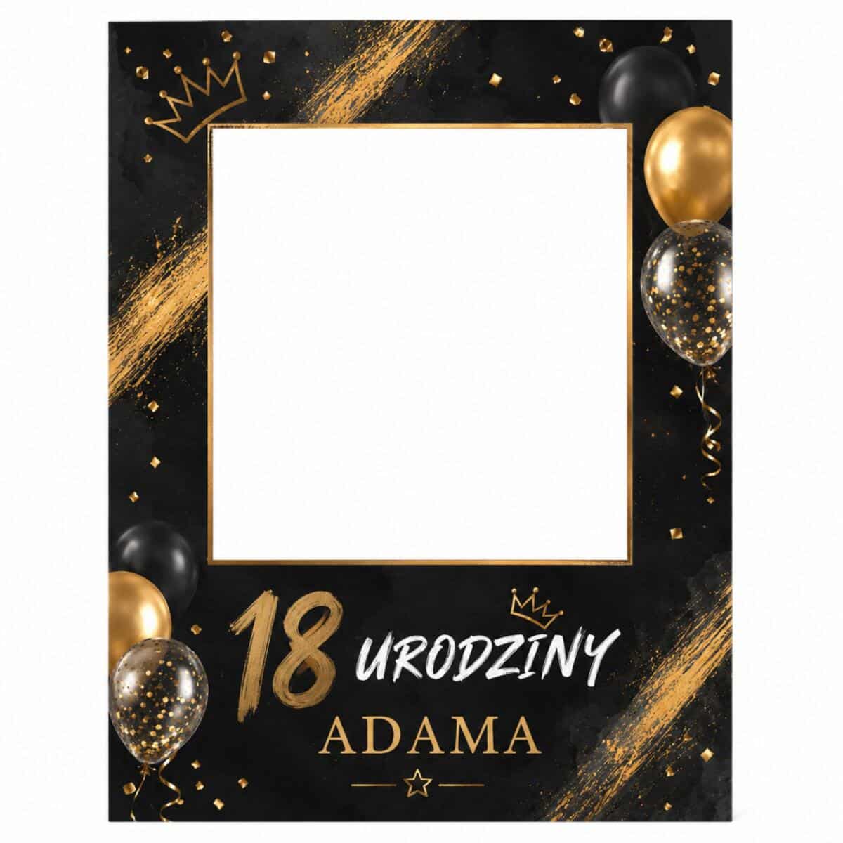 Ścianka, Ramka do Zdjęć na Osiemnastkę + IMIĘ | Foto Ramka Urodzinowa, Photo Booth na 18 urodziny 31030 - zdjęcie 5